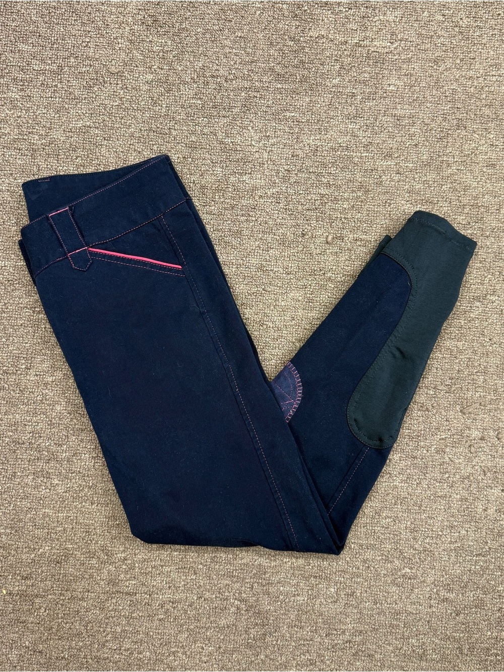 Women’s Size 26R Navy Smartpak Knee Patch Horseback Riding Breeches. Good Condit